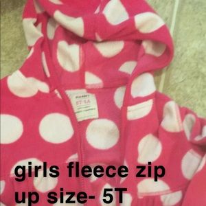 girls fleece zip up coat